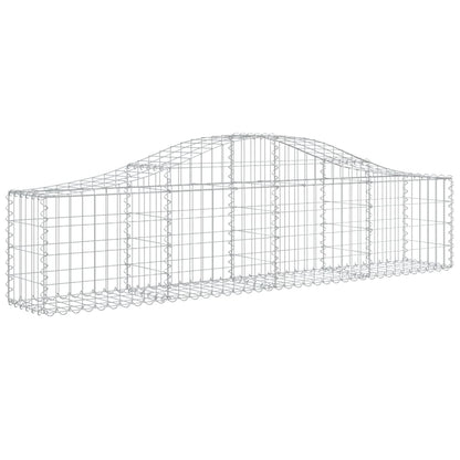Cesti Gabbioni ad Arco 4 pz 200x30x40/60 cm Ferro Zincato | homemem39