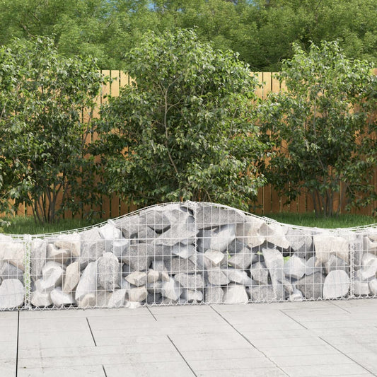 Cesti Gabbioni ad Arco 4 pz 200x30x40/60 cm Ferro Zincato | homemem39