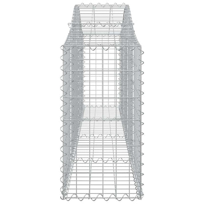 Cesti Gabbioni ad Arco 2 pz 200x30x60/80 cm Ferro Zincato | homemem39