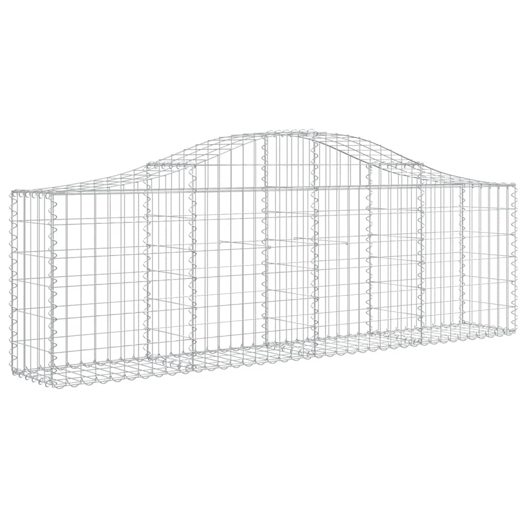 Cesti Gabbioni ad Arco 3 pz 200x30x60/80 cm Ferro Zincato | homemem39