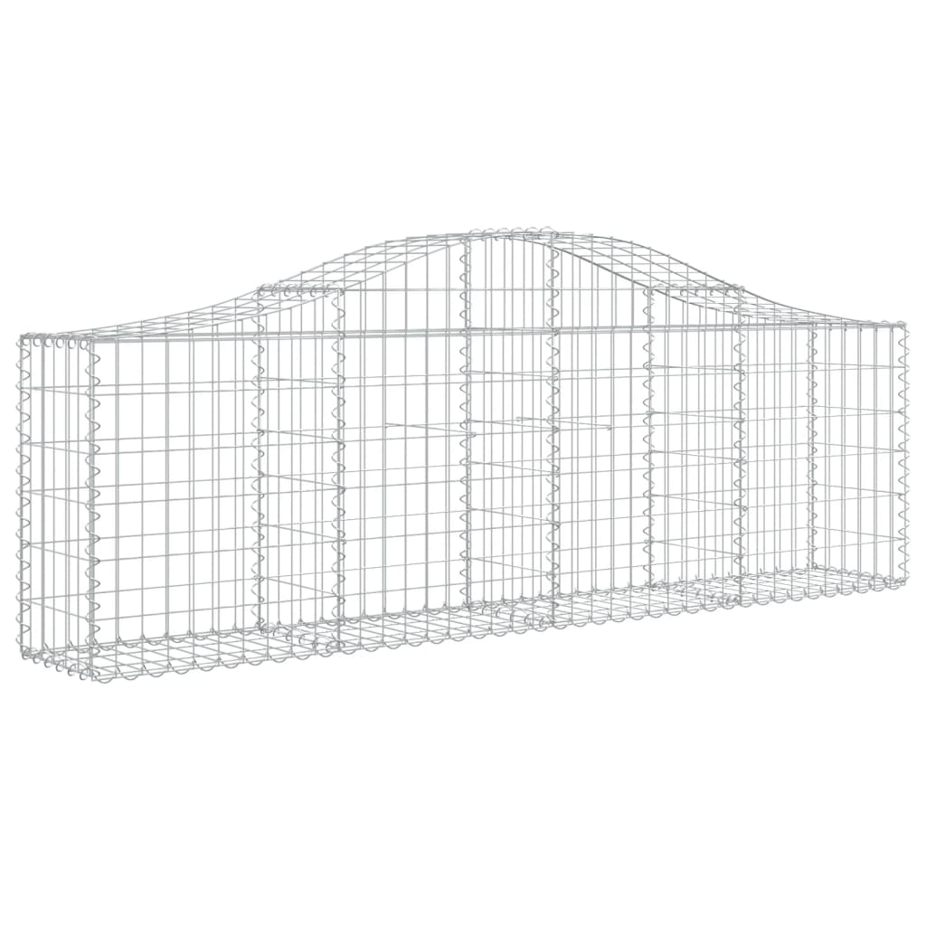 Cesti Gabbioni ad Arco 5 pz 200x30x60/80 cm Ferro Zincato | homemem39
