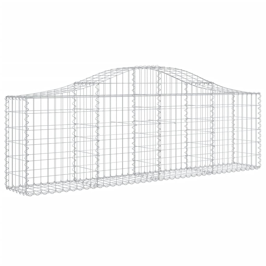 Cesti Gabbioni ad Arco 6 pz 200x30x60/80 cm Ferro Zincato | homemem39