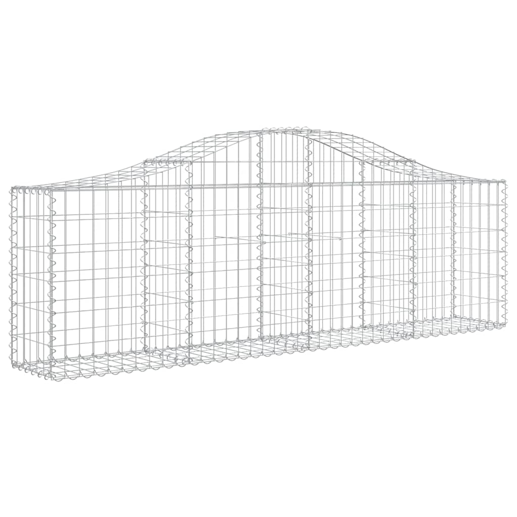 Cesti Gabbioni ad Arco 10 pz 200x30x60/80 cm Ferro Zincato | homemem39