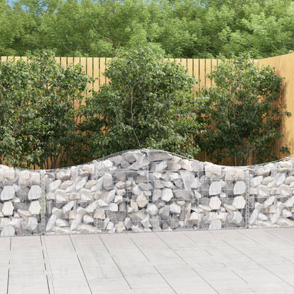 Cesti Gabbioni ad Arco 11 pz 200x30x60/80 cm Ferro Zincato | homemem39