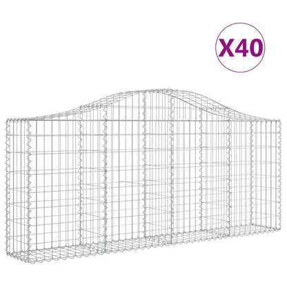 Cesti Gabbioni ad Arco 40 pz 200x30x80/100 cm Ferro Zincato | homemem39