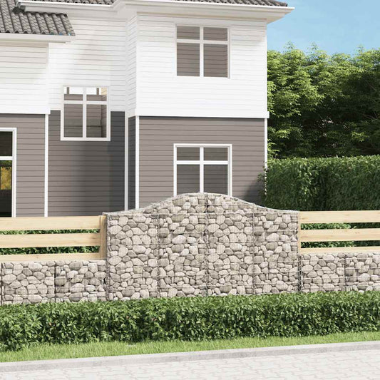 Cesti Gabbioni ad Arco 2 pz 200x30x120/140 cm Ferro Zincato | homemem39