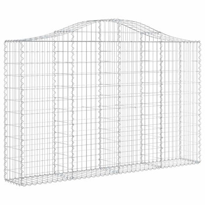 Cesti Gabbioni ad Arco 3 pz 200x30x120/140 cm Ferro Zincato | homemem39