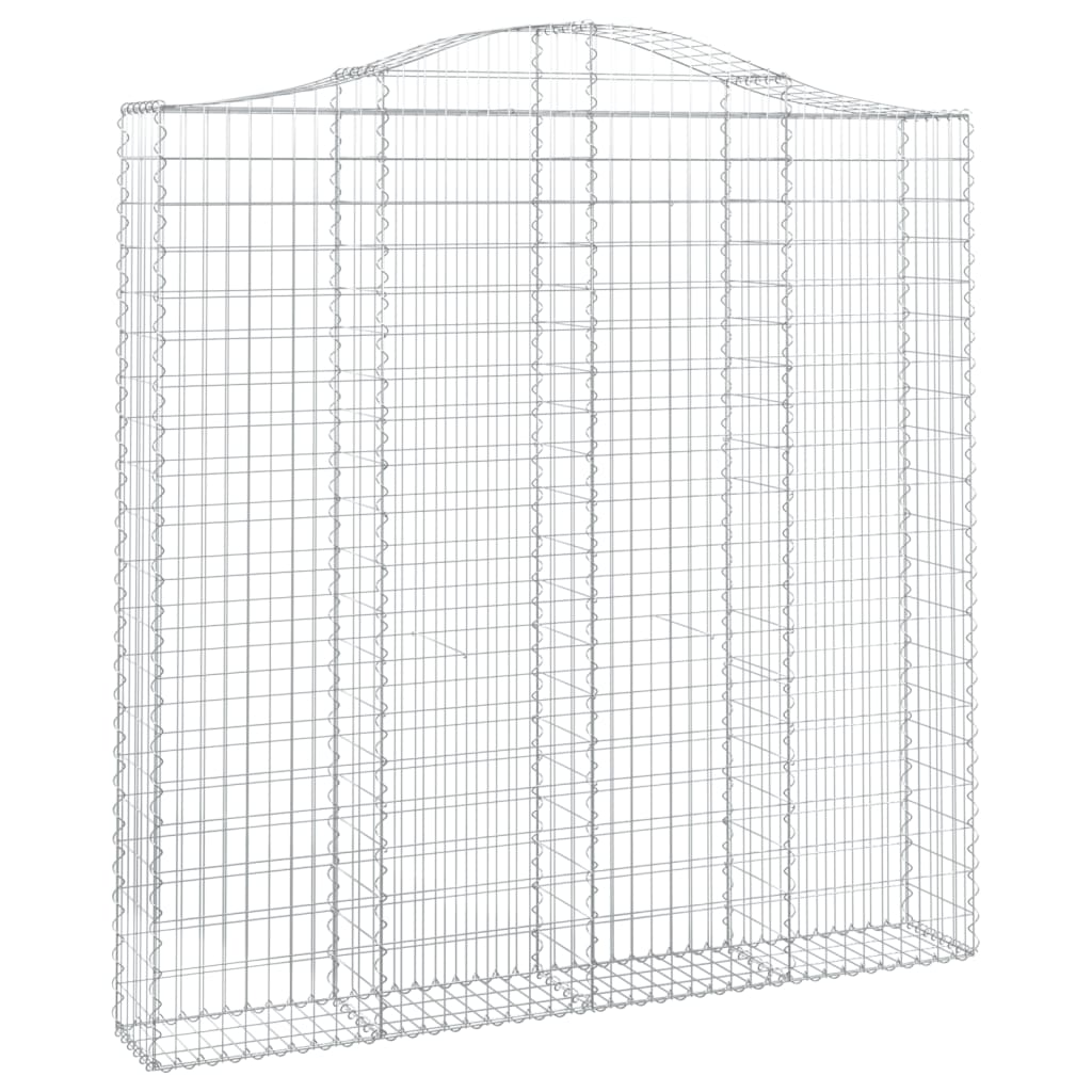 Cesti Gabbioni ad Arco 2 pz 200x30x200/220 cm Ferro Zincato | homemem39