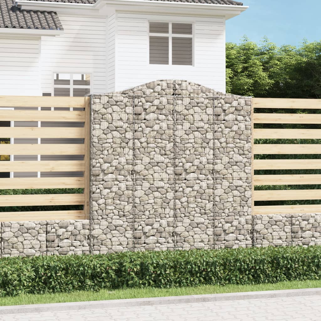 Cesti Gabbioni ad Arco 2 pz 200x30x220/240 cm Ferro Zincato | homemem39