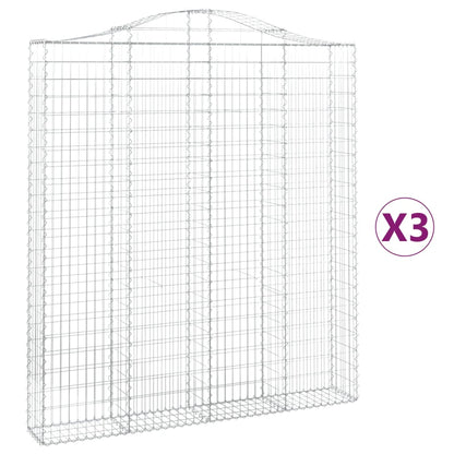 Cesti Gabbioni ad Arco 3 pz 200x30x220/240 cm Ferro Zincato | homemem39