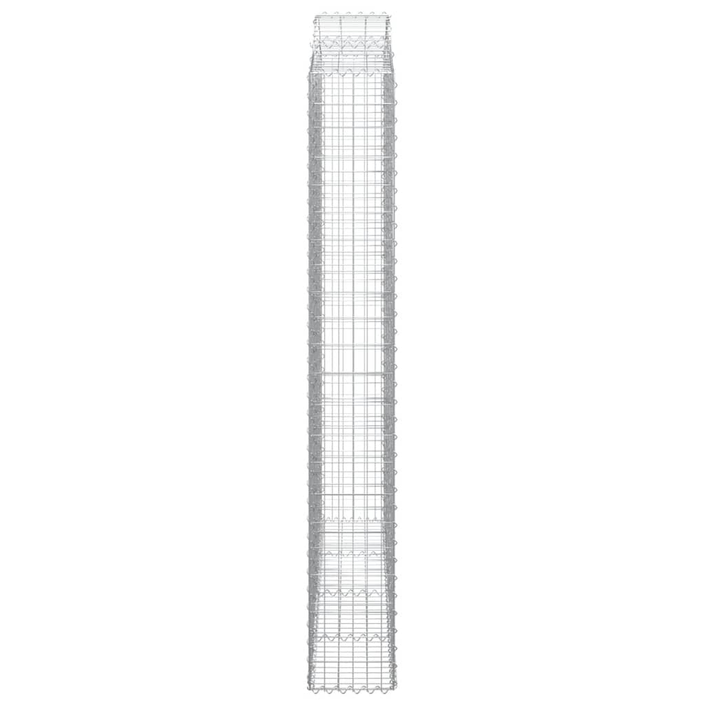 Cesti Gabbioni ad Arco 3 pz 200x30x220/240 cm Ferro Zincato | homemem39
