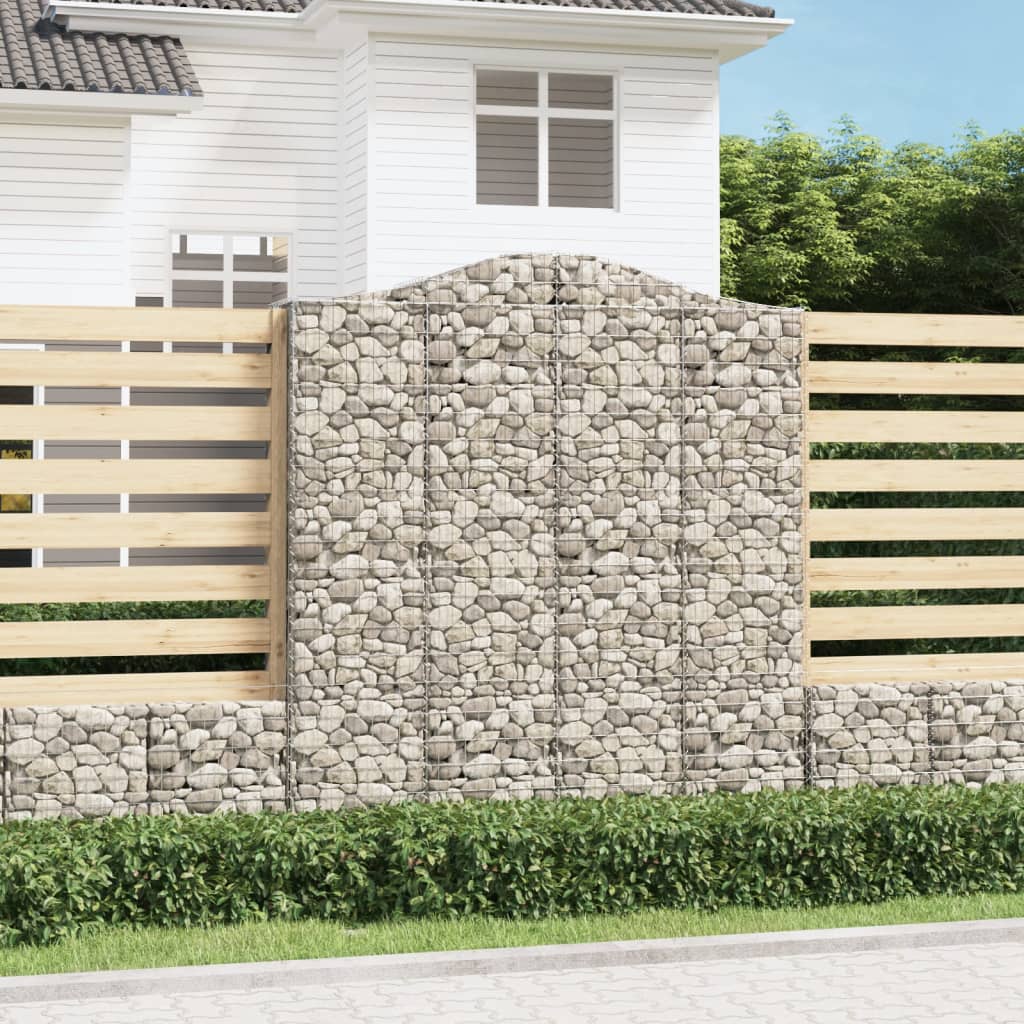 Cesti Gabbioni ad Arco 12 pz 200x50x220/240 cm Ferro Zincato | homemem39