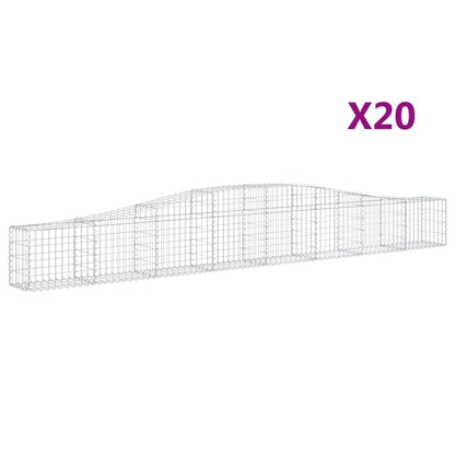 Cesti Gabbioni ad Arco 20 pz 400x30x40/60 cm Ferro Zincato | homemem39