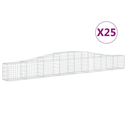 Cesti Gabbioni ad Arco 25 pz 400x30x40/60 cm Ferro Zincato | homemem39