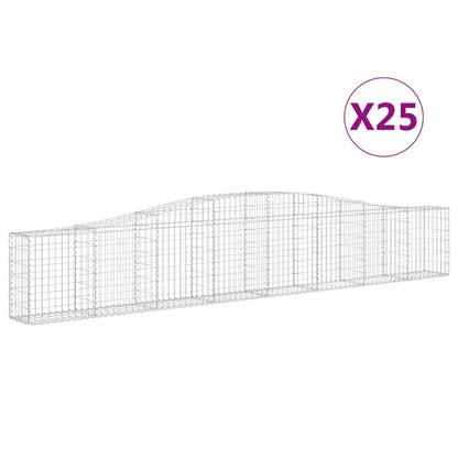 Cesti Gabbioni ad Arco 25 pz 400x30x60/80 cm Ferro Zincato | homemem39
