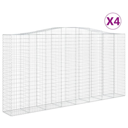 Cesti Gabbioni ad Arco 4 pz 400x50x200/220 cm Ferro Zincato | homemem39