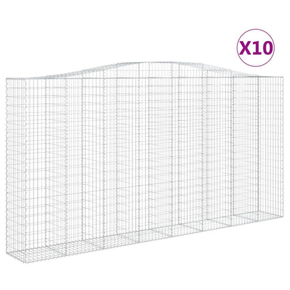 Cesti Gabbioni ad Arco 10 pz 400x50x200/220 cm Ferro Zincato | homemem39