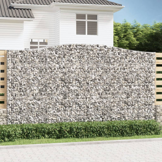 Arched Gabion Baskets 10 pcs 400x50x220/240 cm Galvanized Iron