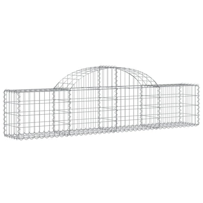 Arched Gabion Baskets 5 pcs 200x30x40/60 cm Galvanized Iron