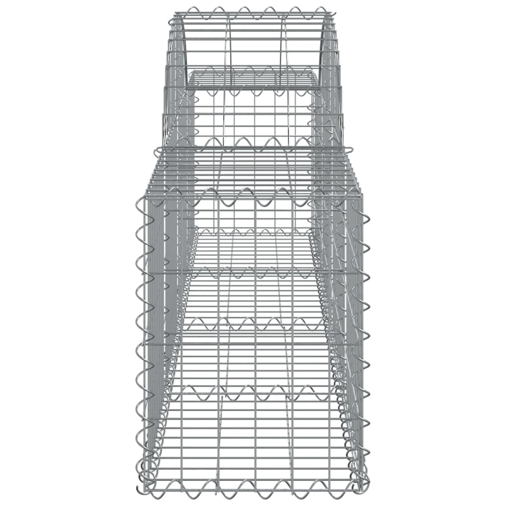 Arched Gabion Baskets 5 pcs 200x30x40/60 cm Galvanized Iron