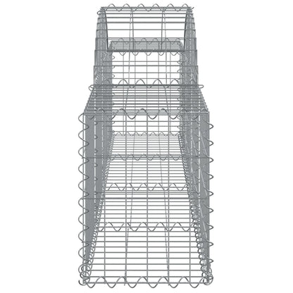 Arched Gabion Baskets 5 pcs 200x30x40/60 cm Galvanized Iron