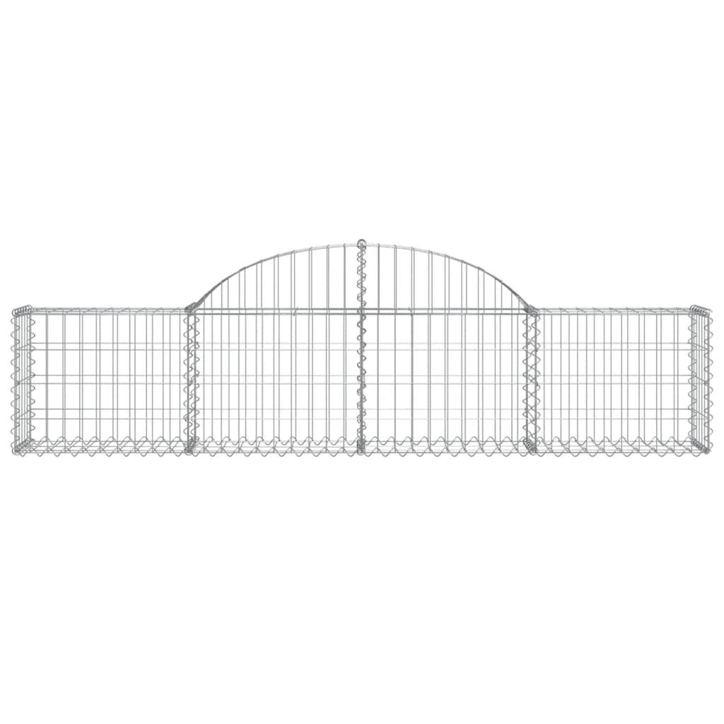 Arched Gabion Baskets 30 pcs 200x30x40/60 cm Galvanized Iron