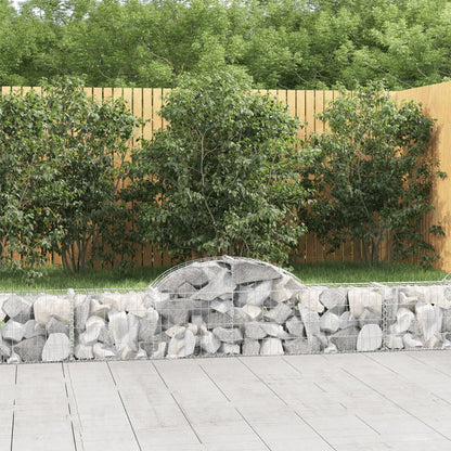 Arched Gabion Baskets 30 pcs 200x30x40/60 cm Galvanized Iron