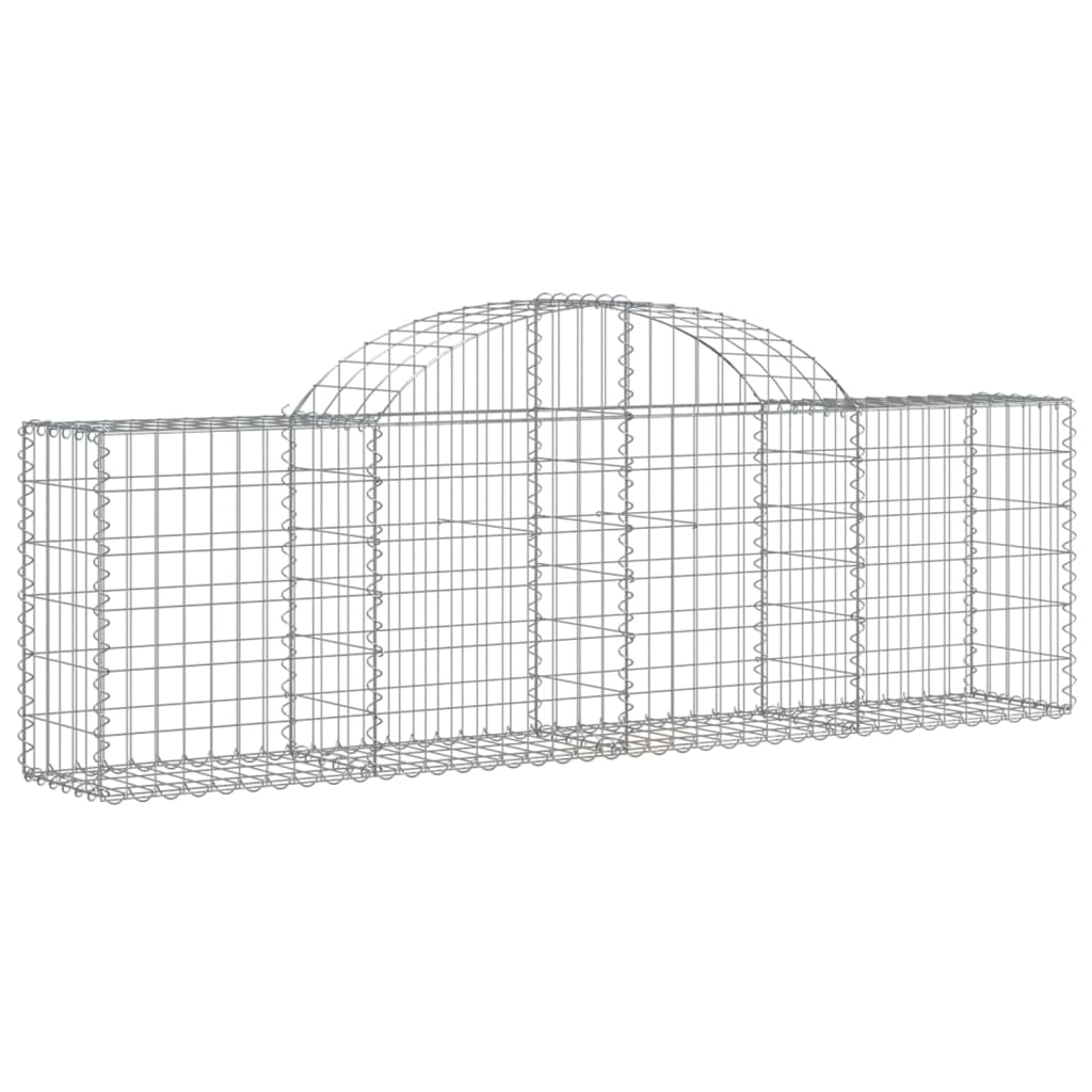 Arched Gabion Baskets 40 pcs 200x30x60/80 cm Galvanized Iron