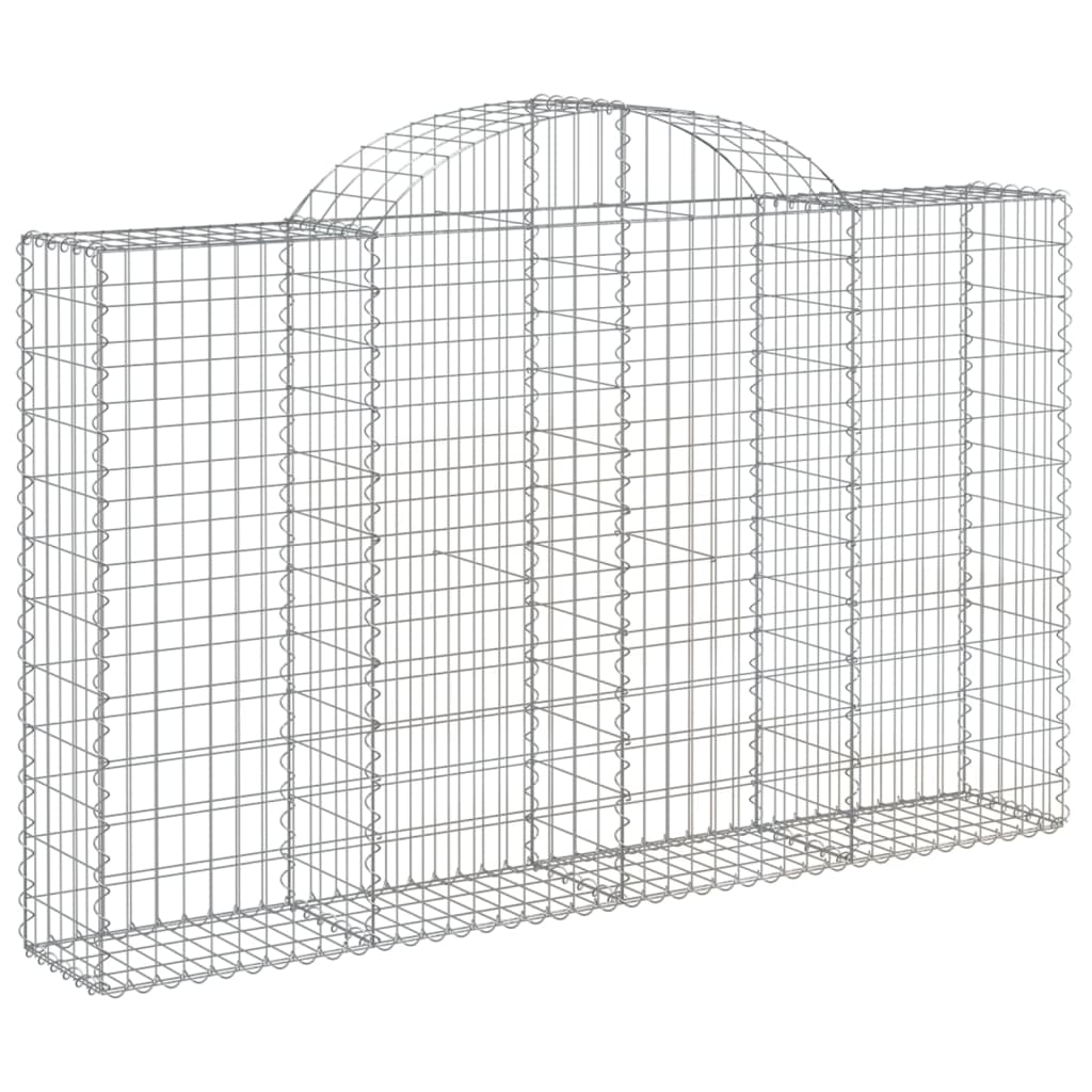 Arched Gabion Baskets 50 pcs 200x30x120/140 cm Galvanized Iron