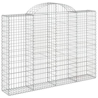 Arched Gabion Baskets 5 pcs 200x30x140/160 cm Galvanized Iron