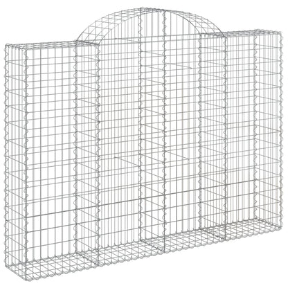 Arched Gabion Baskets 10 pcs 200x30x140/160 cm Galvanized Iron