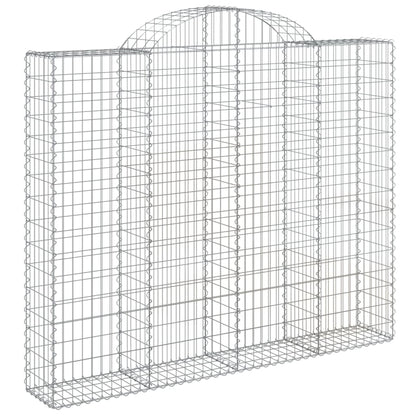 Arched Gabion Baskets 6 pcs 200x30x160/180 cm Galvanized Iron