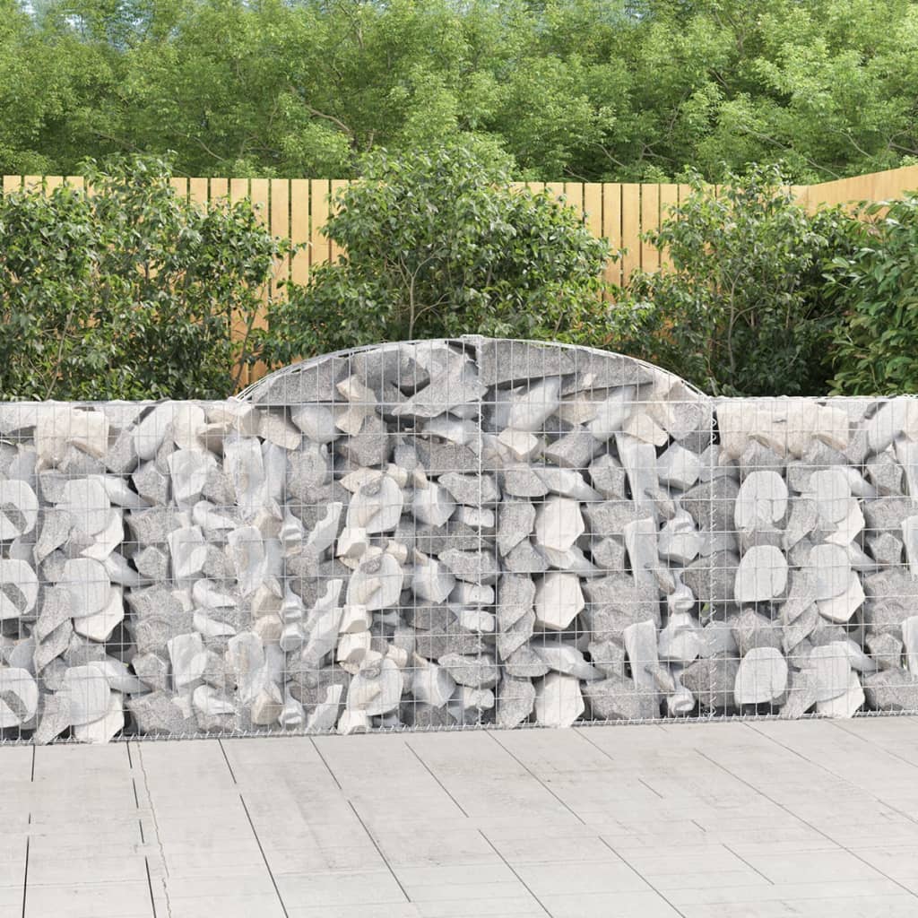 Cesti Gabbioni ad Arco 11 pz 300x30x100/120 cm Ferro Zincato - homemem39