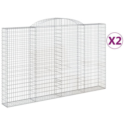 Cesti Gabbioni ad Arco 2 pz 300x30x180/200 cm Ferro Zincato | homemem39