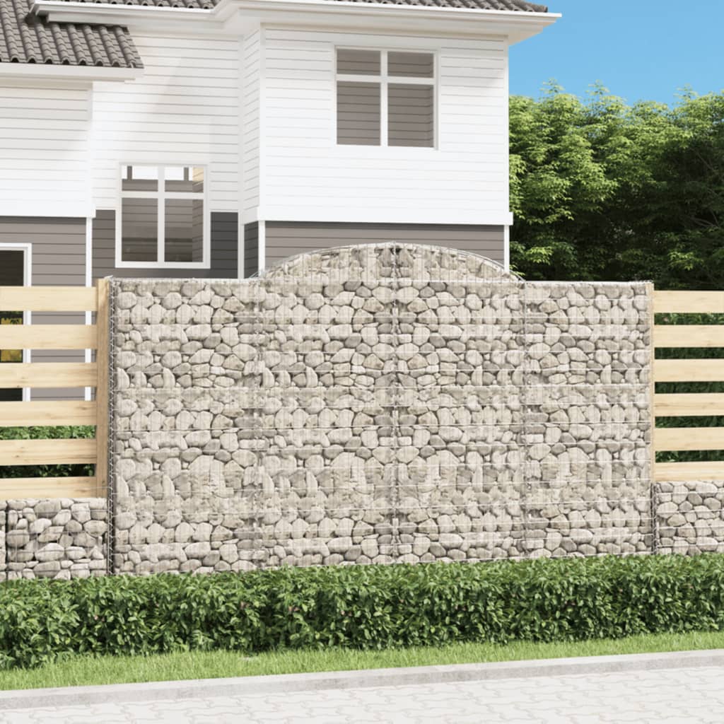 Cesti Gabbioni ad Arco 2 pz 300x30x180/200 cm Ferro Zincato | homemem39