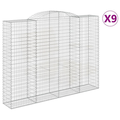 Cesti Gabbioni ad Arco 9 pz 300x50x220/240 cm Ferro Zincato | homemem39