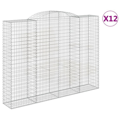 Cesti Gabbioni ad Arco 12 pz 300x50x220/240 cm Ferro Zincato | homemem39