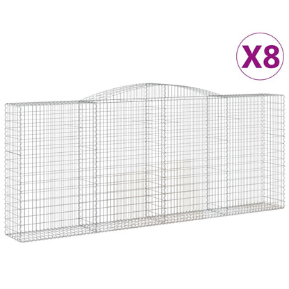 Cesti Gabbioni ad Arco 8 pz 400x50x160/180 cm Ferro Zincato - homemem39