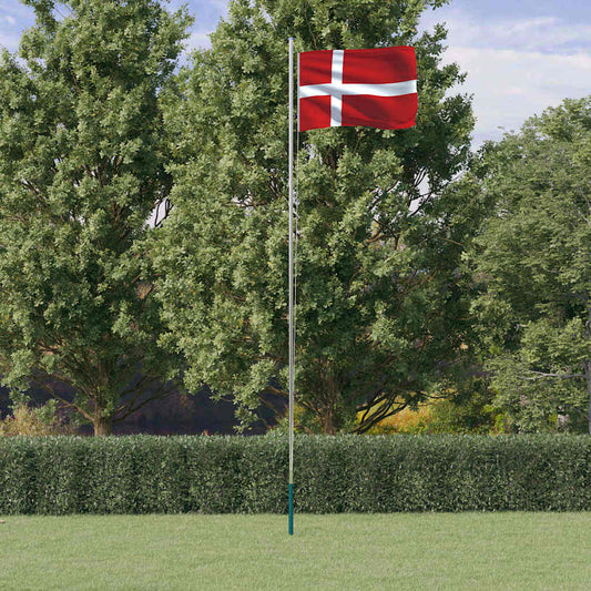 Asta e Bandiera Danimarca 6,08 m Alluminio - homemem39