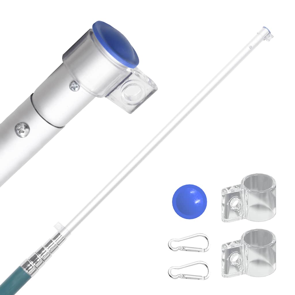 Asta e Bandiera Danimarca 5,5 m Alluminio | homemem39