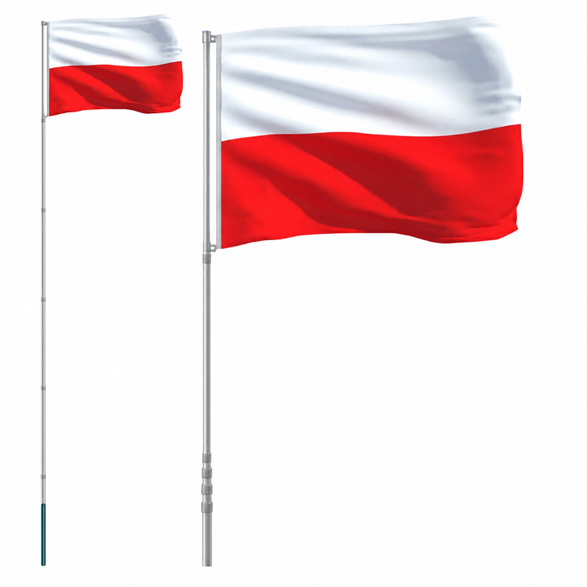 Asta e Bandiera Polonia 5,5 m Alluminio