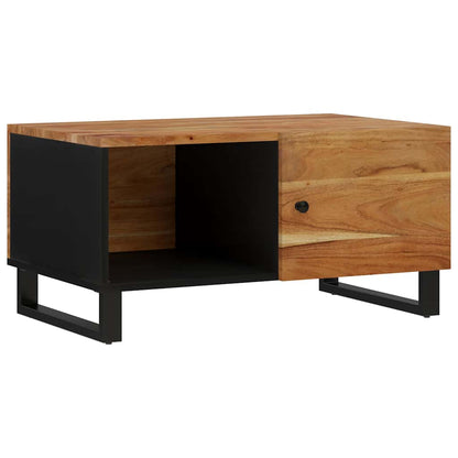 Tavolino da Soggiorno 80x50x40 cm Massello Acacia e Multistrato