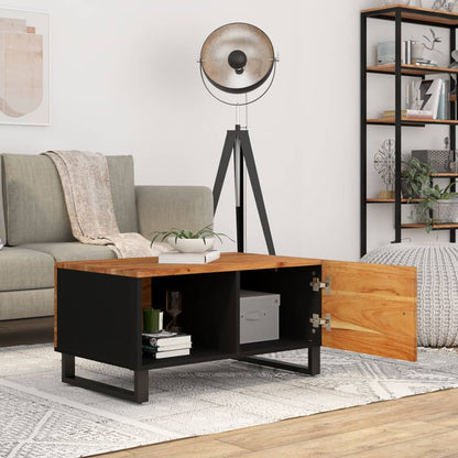 Tavolino da Soggiorno 80x50x40 cm Massello Acacia e Multistrato | homemem39