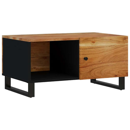 Tavolino da Soggiorno 80x50x40 cm Massello Acacia e Multistrato