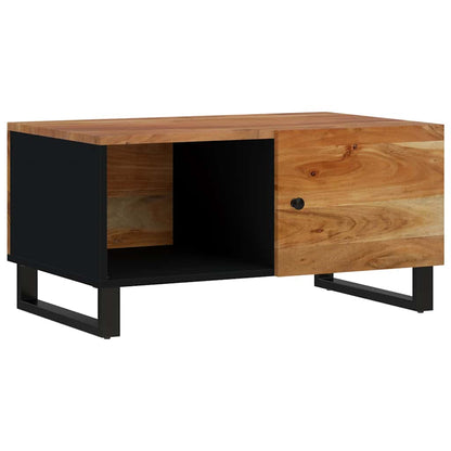 Tavolino da Soggiorno 80x50x40 cm Massello Acacia e Multistrato