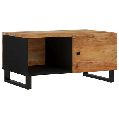 Tavolino da Soggiorno 80x50x40 cm Massello Acacia e Multistrato
