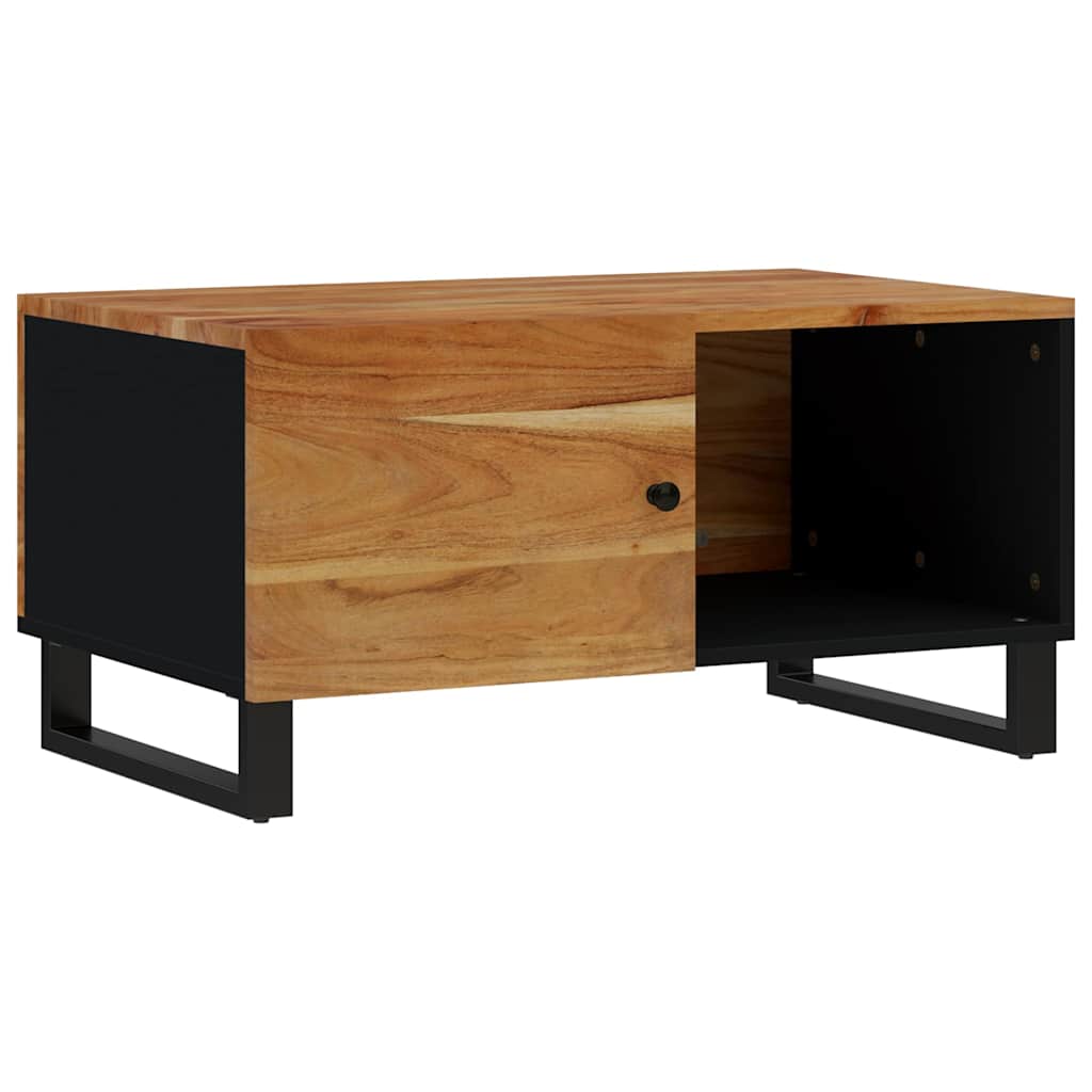 Tavolino da Soggiorno 80x50x40 cm Massello Acacia e Multistrato