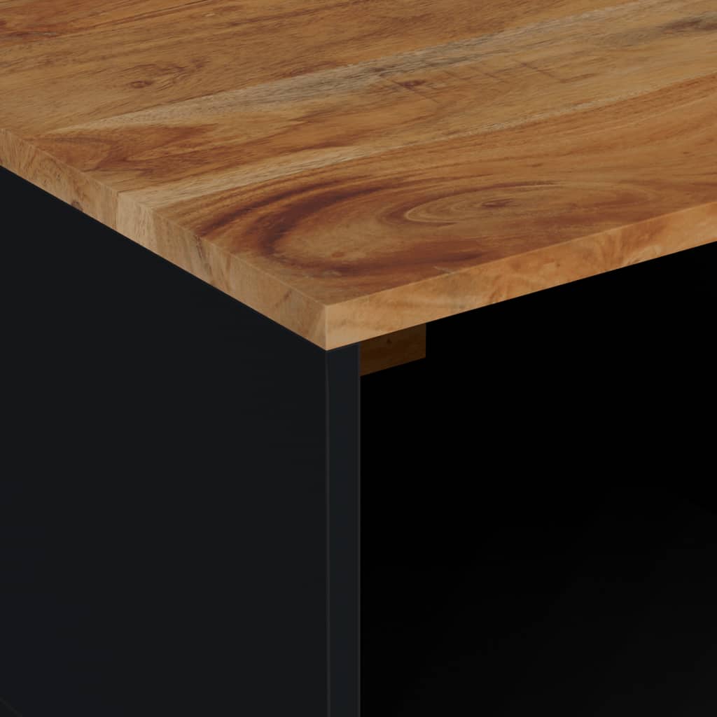 Tavolino da Soggiorno 80x50x40 cm Massello Acacia e Multistrato | homemem39