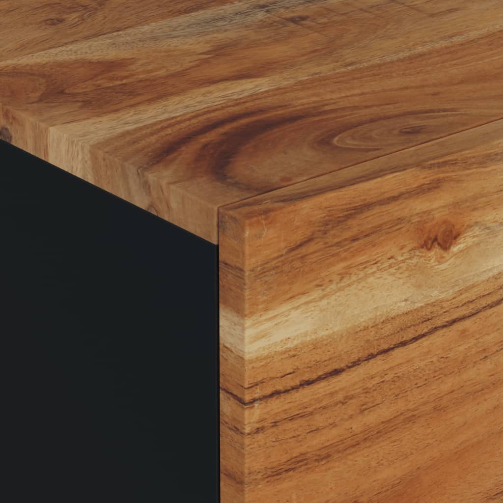 Tavolino da Soggiorno 80x50x40 cm Massello Acacia e Multistrato | homemem39