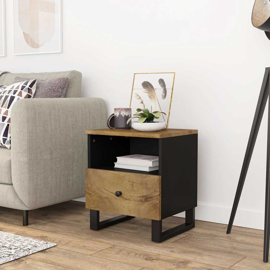Comodino in Legno Massello di Mango e legno multistrato